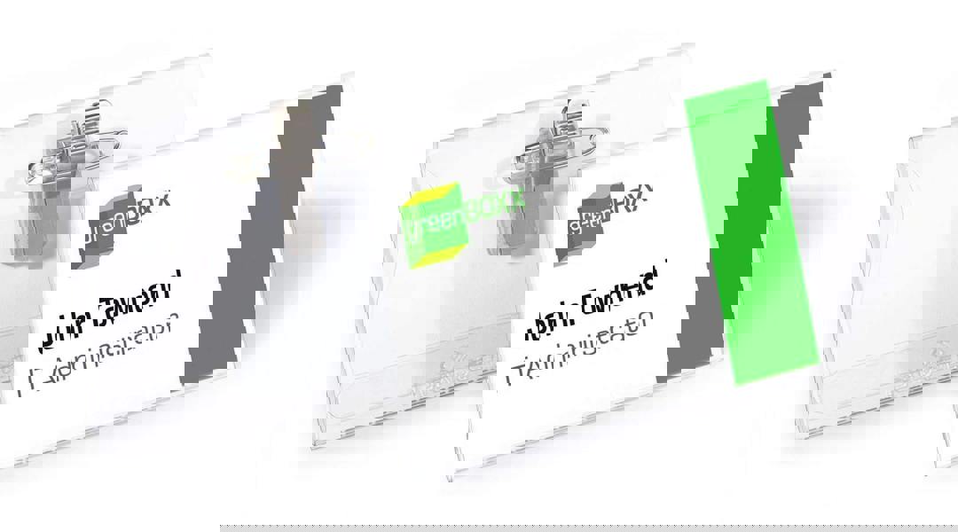 Durable COMBI CLIP Clip & Pin Name Badge ID Holder + Inserts | 20 Pack | 54x90mm