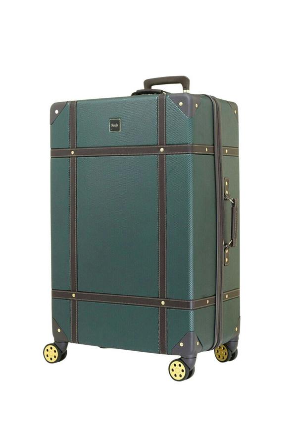Rock Luggage Vintage Hard Shell Luggage Trunk Suitcase Set