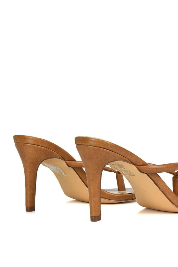 XY LONDON Stiletto High Heel Mules With Thong Strap