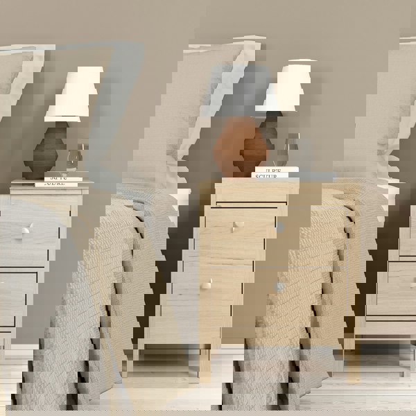 Furniture To Go Madrid Bedside Table 2 Drawers in Jackson Hickory Oak