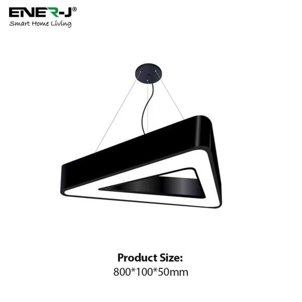 ENER-J 36W Hollow Triangle Pendant Light, Size: Diameter 80 cms, Lampshade height 5 cms