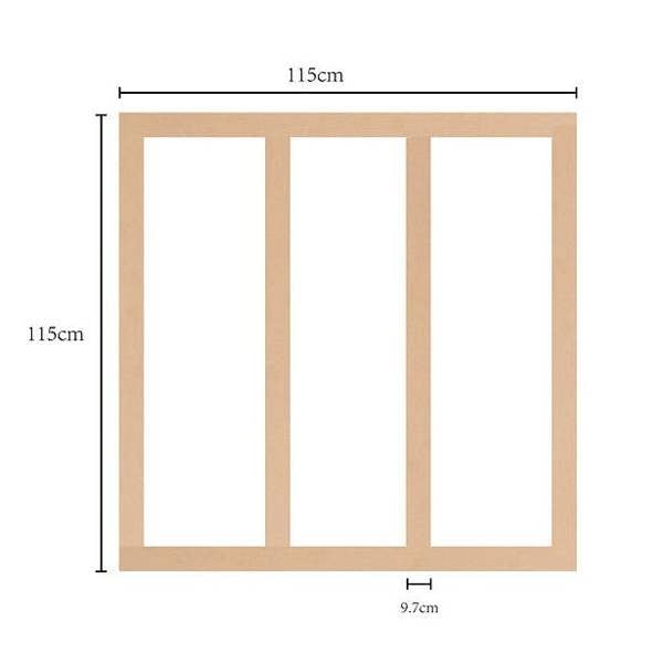 Groundlevel 6pcs MDF Wall Panel Kit W115 x H115cm | Pre-Cut, Ready To Fit