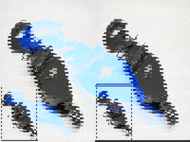 0.25 Ton 63MM London Pattern Snatch Block With Safety Hook & Nylon Sheave - 10MM Soft Rope Tested