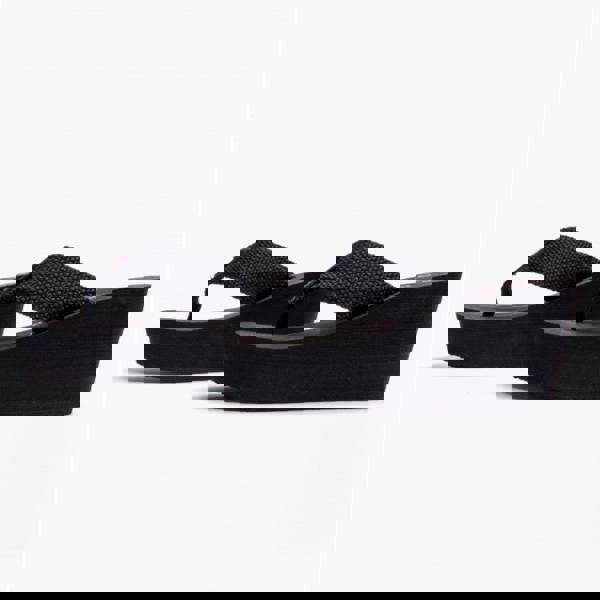 Rocket Dog Rocket Dog DIVER WEBBING Womens Textile Wedge Flip Flops Black