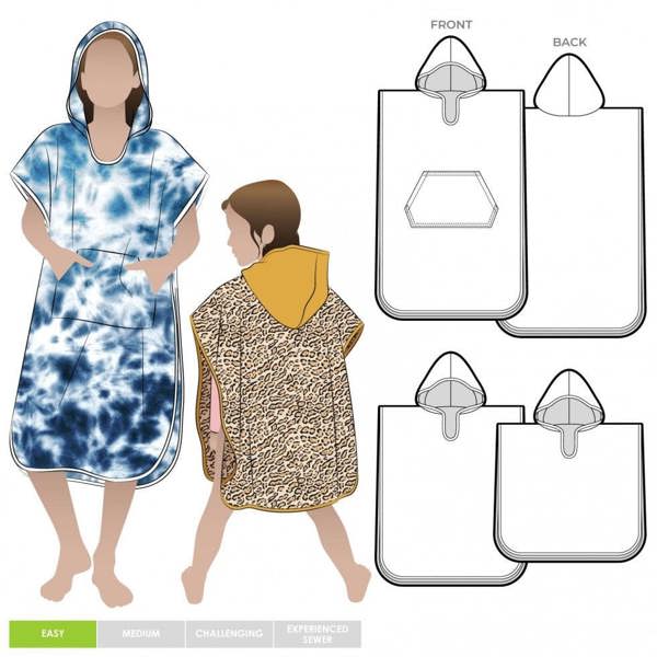 Style Arc Sewing Pattern Kids Coral Hooded Towel - Blankets for Kids - Easy