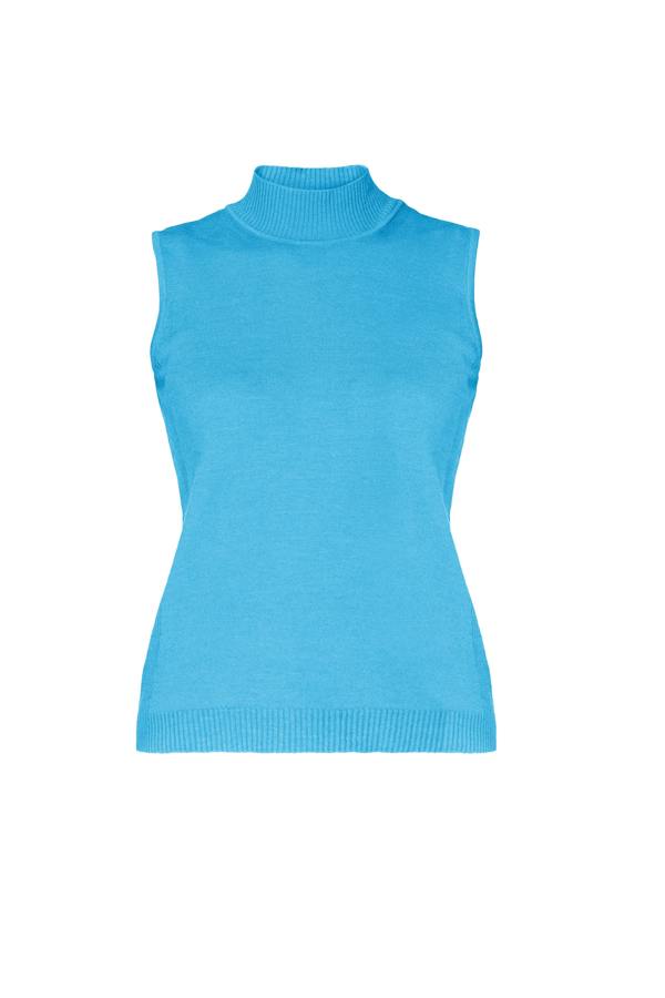 Rumour London Erin sky blue merino wool sleeveless top