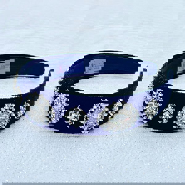 Black Pearl Headband Velvet Hair Band Vintage Inspired Gems