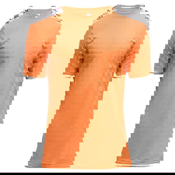 Moschino Taped Shoulders Brand Logo Orange T-Shirt XS