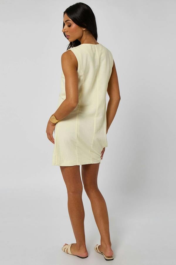 Urban Bliss Lemon Button Down Mini Dress