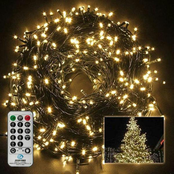 Warm White Outdoor Christmas Fairy Lights with Remote Control, 480 or 720 LED, 29m Cluster String Lights image 7