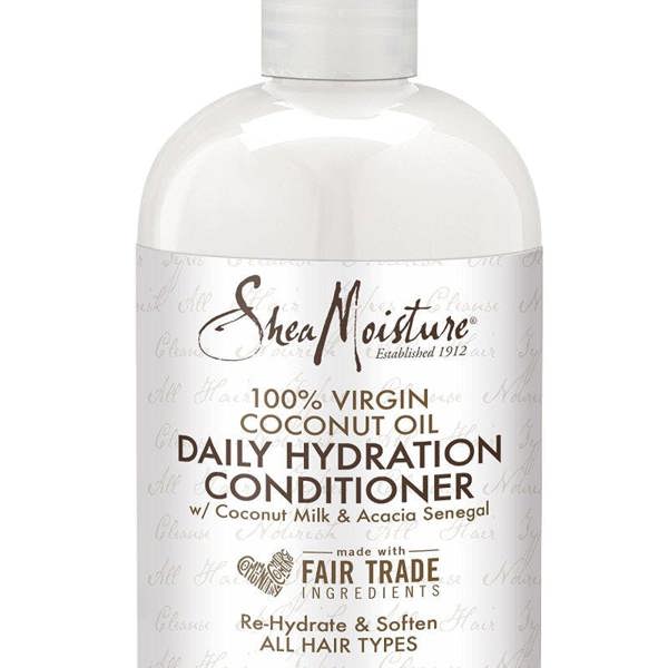 SheaMoisture daily hydration conditioner bottle on a white background
