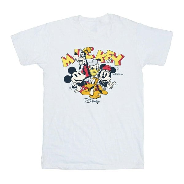 Disney Mens Mickey Mouse Group T-Shirt - White