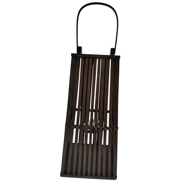 Hill Interiors Silo Wicker Candle Lantern - Brown