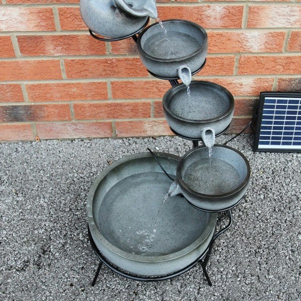 Monstershop Grey 4 Tier Spilling Bowls Water Feature