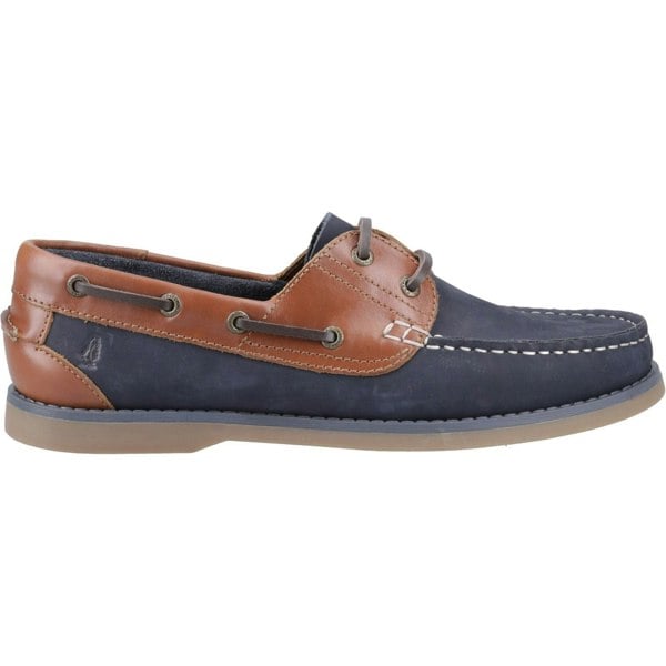 Hush Puppies Wilson Leather Men's Navy/Tan Boat Shoes