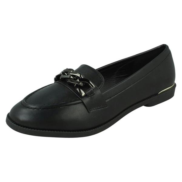 Spot On Ladies Spot On Smart Slip On Loafers F80545