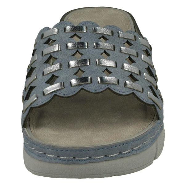 Spot On Ladies Spot On Mid Wedge Mules F10945