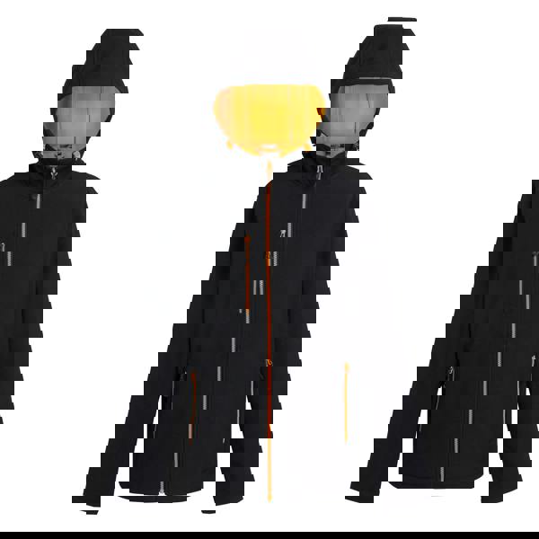 Regatta Professional Mens 2 Layer Soft Shell Jacket - Black/Orange Pop