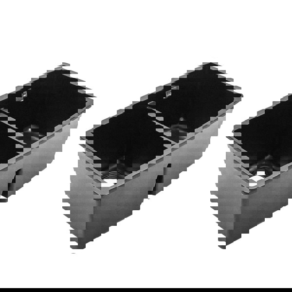 Black High-quality Equal Double Bowl Undermount Kitchen Sink Kitchen Sinks Living and Home