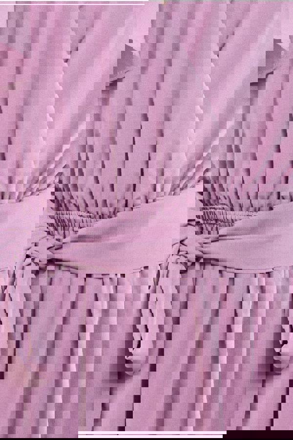 Sustainable Chiffon Flutter Sleeve Wrap Maxi Dress - Lavender DR2486BBS