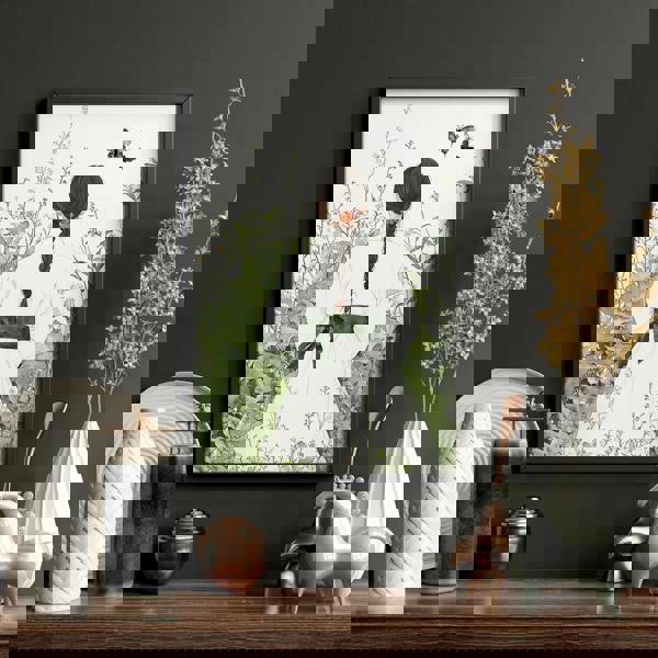 Canvas Pictures For Living Room | Set of 3 Boho Women Wall art Prints