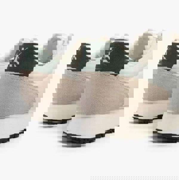 Calvin Klein RETRO RUNNER ICONIC Mens Trainers B White/ Ck Black/ Green Palm
