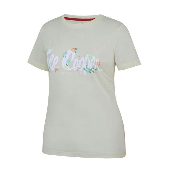 Lee Cooper Womens/Ladies Classic Floral T-Shirt - Lemon - 