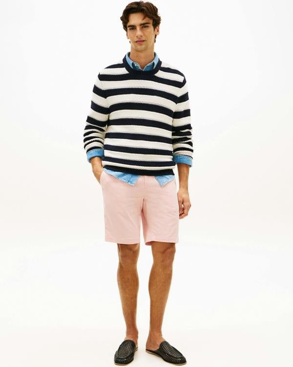 Tommy Hilfiger Denton 9.5 Inch Essential Mens Twill Shorts - Delicate Petal