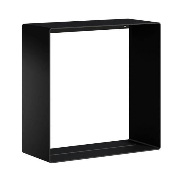Matt black aluminium bathroom shelf