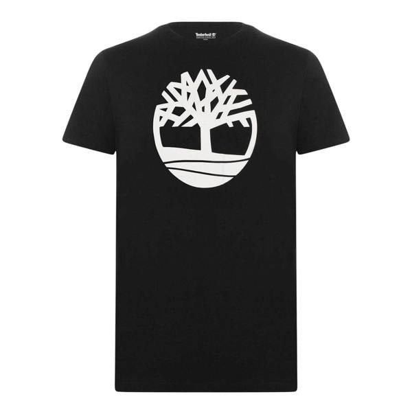 Timberland Mens Logo T-Shirt - Black - 