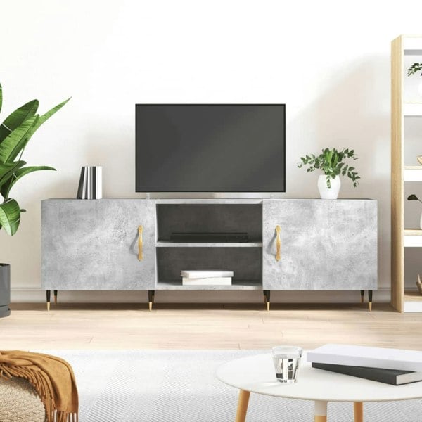 Berkfield TV Cabinet Concrete Grey 150x30x50 cm Engineered Wood