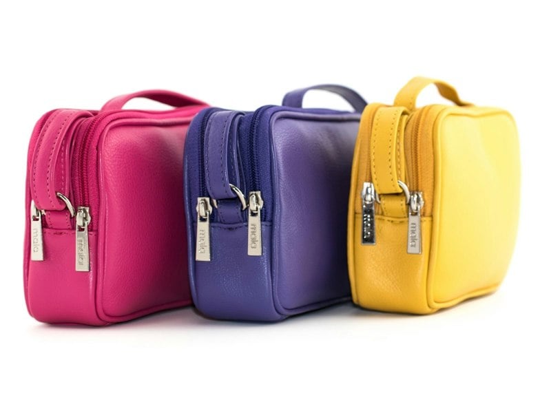 Mala Leather Anishka Camera Hearts Nappa Leather Crossbody Bag