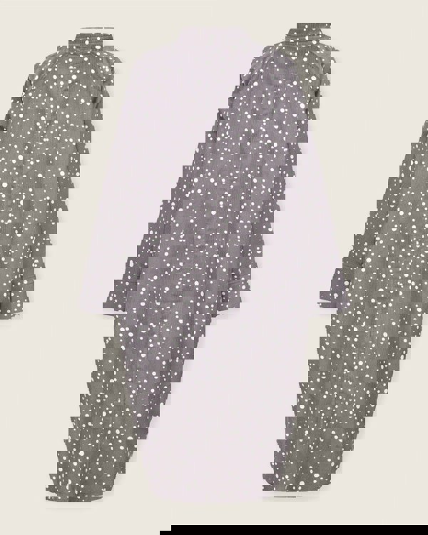 Jess Grey Abstract Spot Print Midi Shirt Dress- image 6