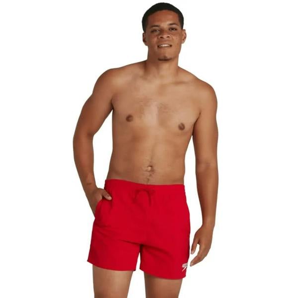 Red Speedo Men’s Essentials 16’’ watershorts with elasticated waist