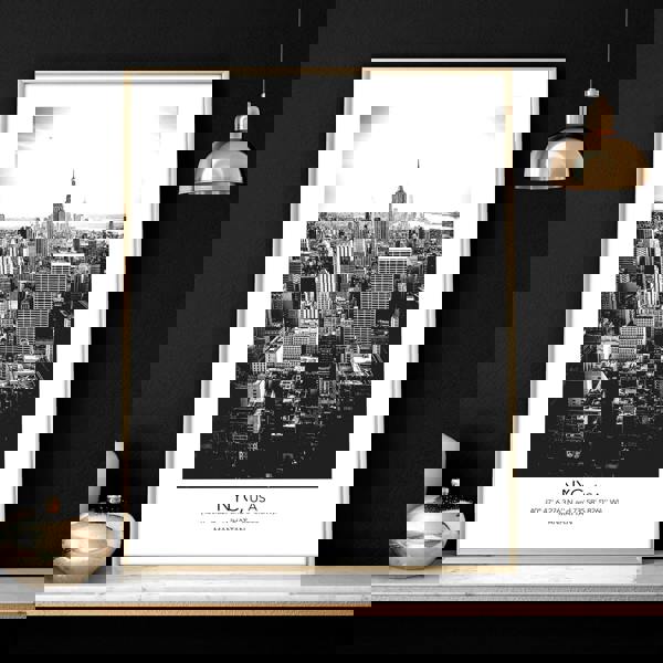 White and black art | set of 3 New York living room wall art