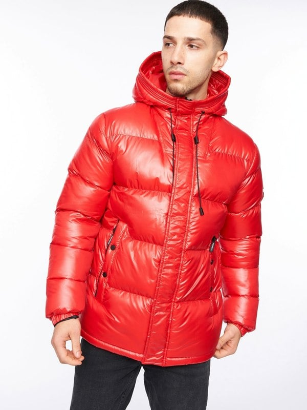 Crosshatch Crosswell High Shine Jacket Red