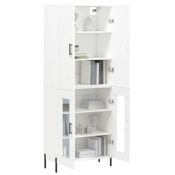 Berkfield Highboard White 69.5x34x180 cm Engineered Wood