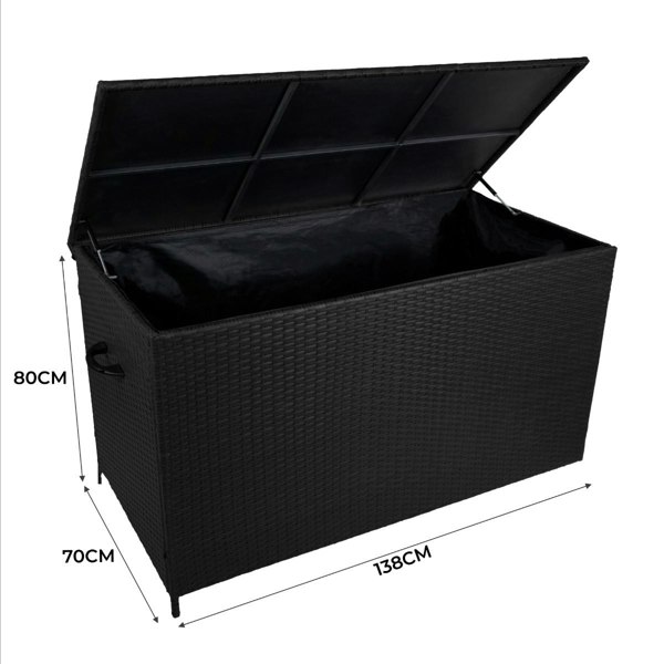 Jardi Rattan Cushion Storage Box - Black