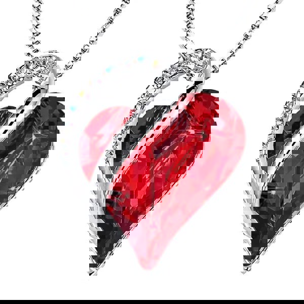 Valentine's Gift for Her - Ocean Heart Love Necklace with Eternal Rose Jewelry Box | Romantic Gift for Girlfriend, Wife, or Mother’s Day