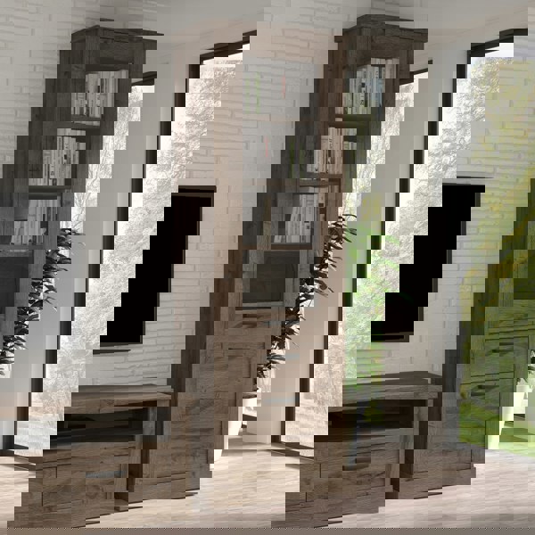 Furniture To Go Corona Narrow Display Cabinet in Tabak Oak