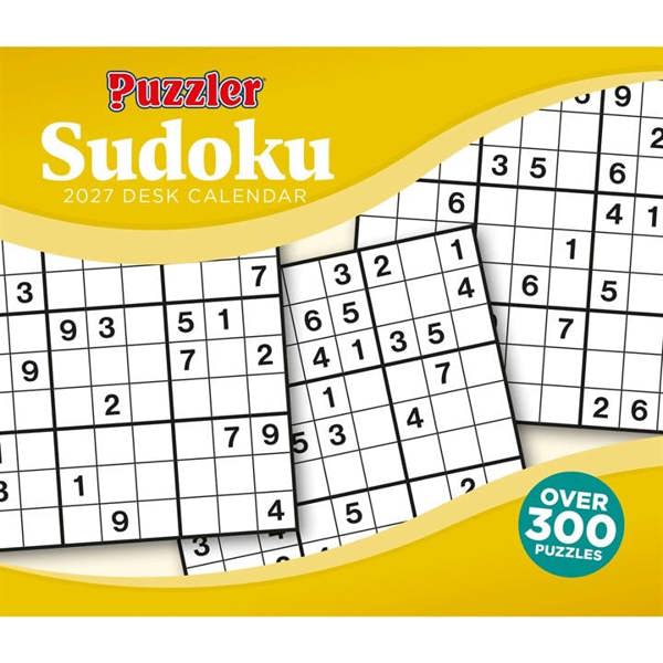 Sudoku, Puzzler Desk Calendar 2027, Desk Calendars, Day To View, Entertainment, Gift