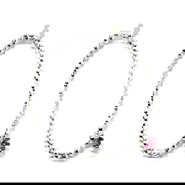 Sterling Silver Pink Crystal Bracelet - MYLEE London