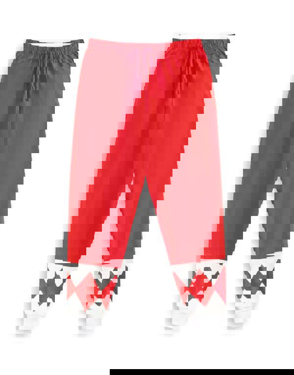 Power Rangers Mens Red Red Character Short Sleeve Long Leg Pyjama Set