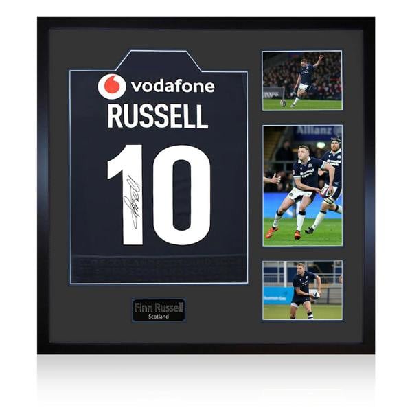 Finn Russell Signed Scotland 2025 Shirt Elite Frame