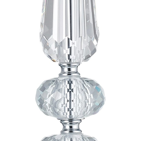 Contemporary Transparent K9 Crystal Glass Table Lamp Base with Faceted Spheres Image 3