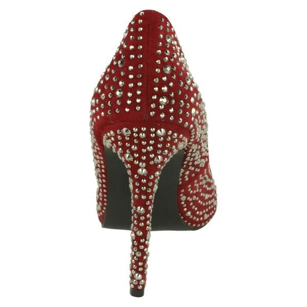 Anne Michelle Ladies Anne Michelle Diamante Court Shoes