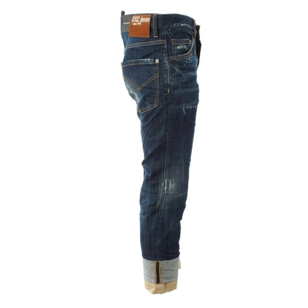 DSQUARED2 S74LB0951 S30342 COOL GUY CROPPED 470 NAVY BLUE JEANS Mens 48