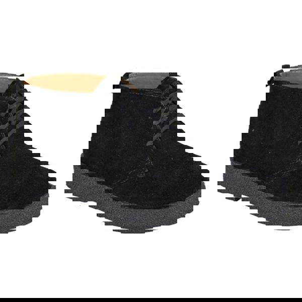 Roamers Mens Leather Desert Boots - Black