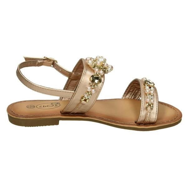 Spot On Girls Spot On Pearl Jewel Trim Sandals