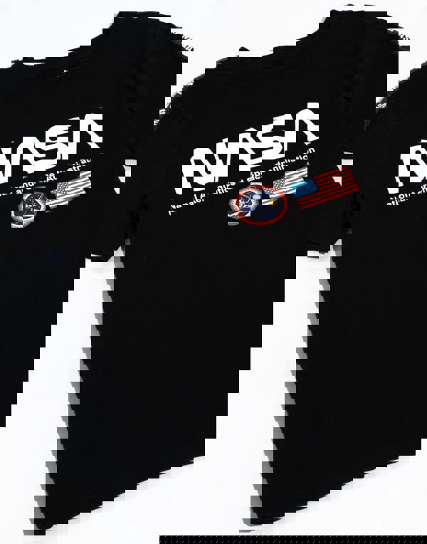 NASA Boys Black Short Sleeved T-Shirt